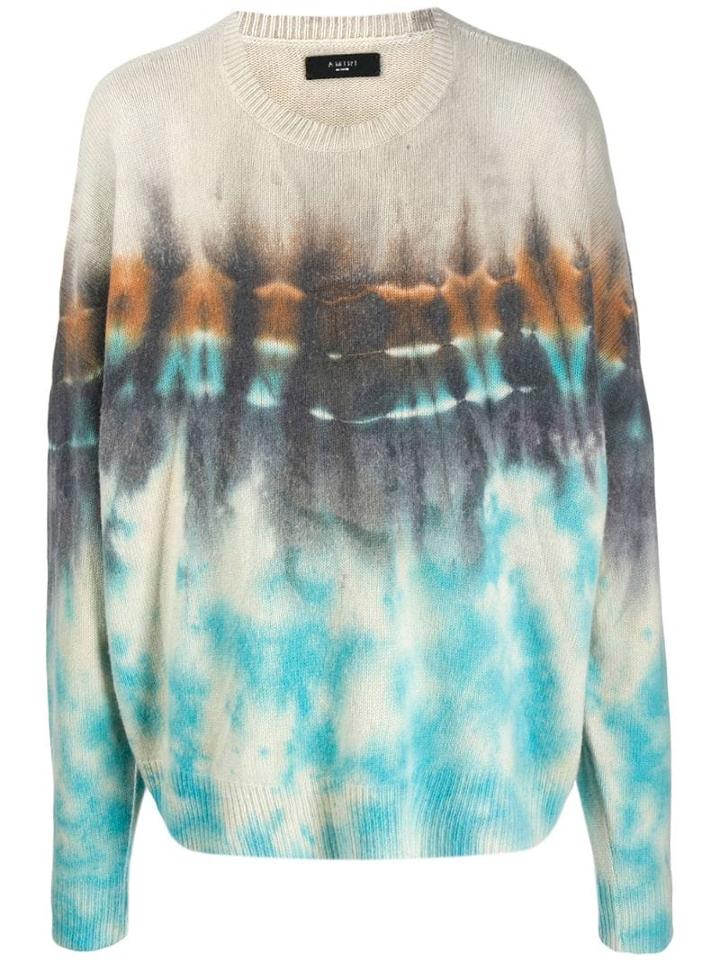 Amiri Oversized Tie-dye Jumper - Neutrals