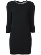 Dsquared2 Razor Plaque Hem Dress, Women's, Size: 42, Black, Acetate/viscose/spandex/elastane/polyester