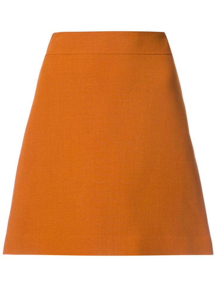 Theory A-line Mini Skirt - Yellow & Orange