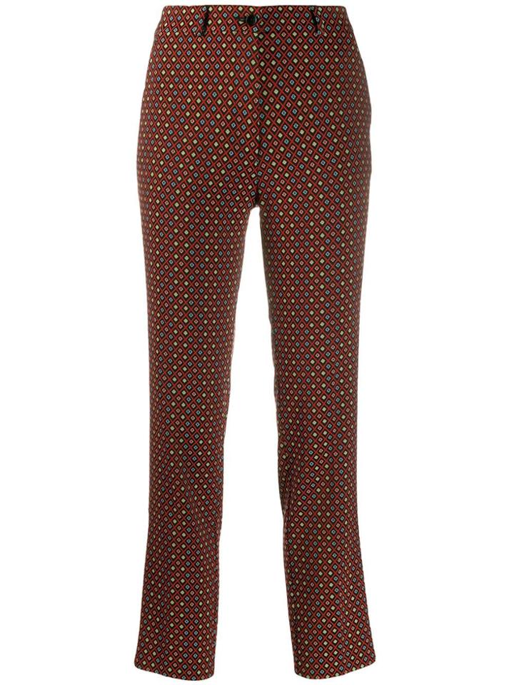 Etro Geometric Print Trousers - Black
