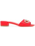 Salvatore Ferragamo Gancio Bit Sandals - Red