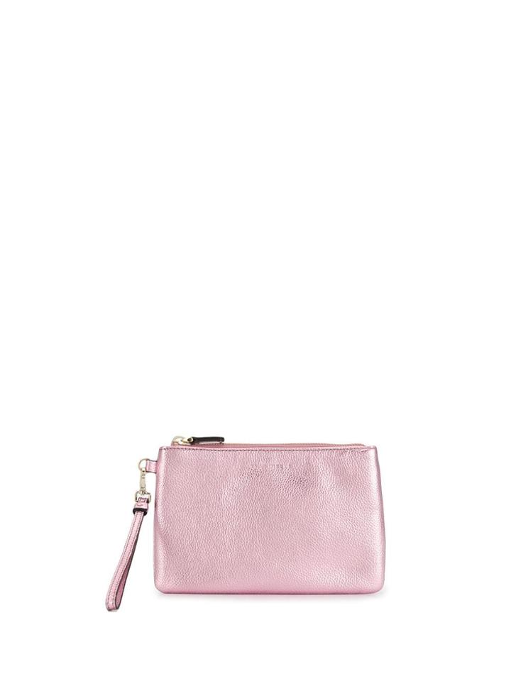 Coccinelle Metallic Clutch Bag - Pink