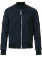 Officine Generale Casual Zipped Bomber Jacket - Blue