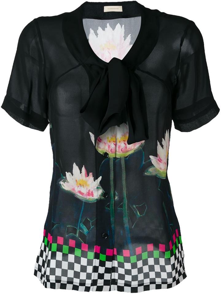 Wunderkind Floral Print Blouse, Women's, Size: 36, Black, Silk