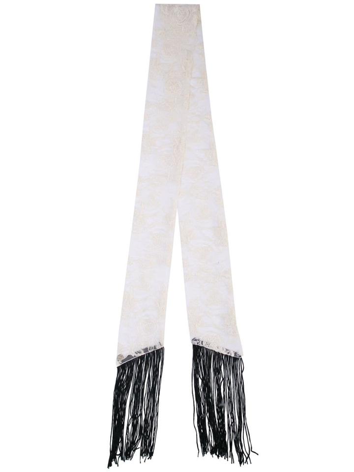 Ann Demeulemeester Sheer Floral Scarf - Black