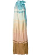 Alberta Ferretti Colour Gradient Maxi Dress - Blue