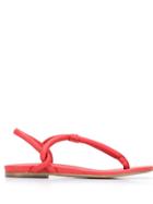 Del Carlo Thong Strap Sandals - Red