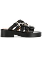 Robert Clergerie Strappy Slider Sandals - Black
