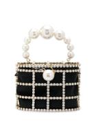 Rosantica Embellished Caged Mini Bag - Black