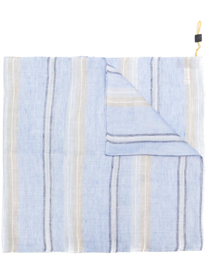 Canali Striped Scarf - Blue