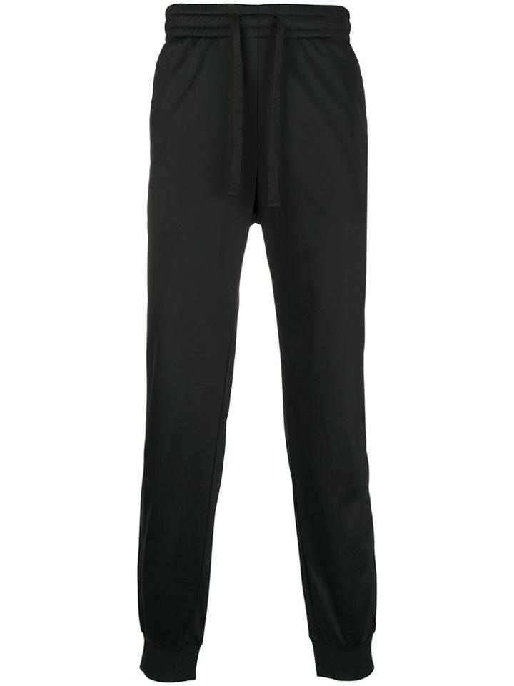 Ea7 Emporio Armani Logo Printed Track Pants - Black