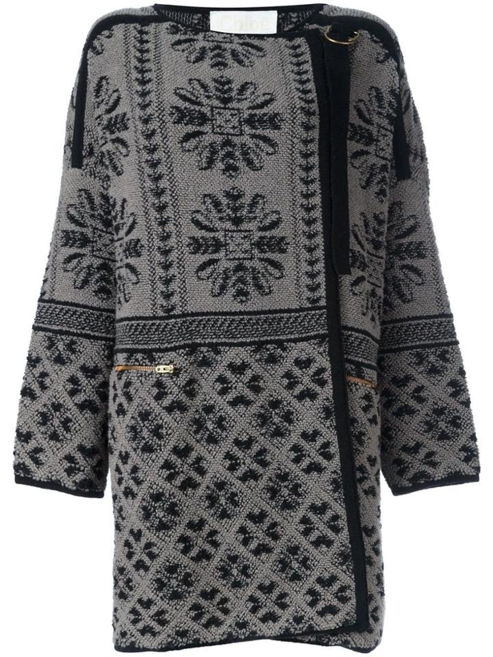 Chloé Jacquard Coat - Grey