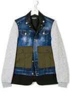 Dsquared2 Kids Colour-block Bomber Jacket - Blue