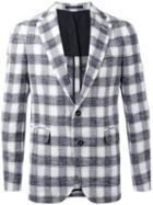 Plaid Blazer - Men - Cotton/linen/flax/acrylic/cupro - 50, Blue, Cotton/linen/flax/acrylic/cupro, Tagliatore