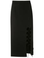 Reinaldo Lourenço Tied Slit Skirt - Black