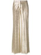 Gianluca Capannolo Wide Leg Trousers, Women's, Size: 44, Grey, Cotton/acrylic/polyester/nylon