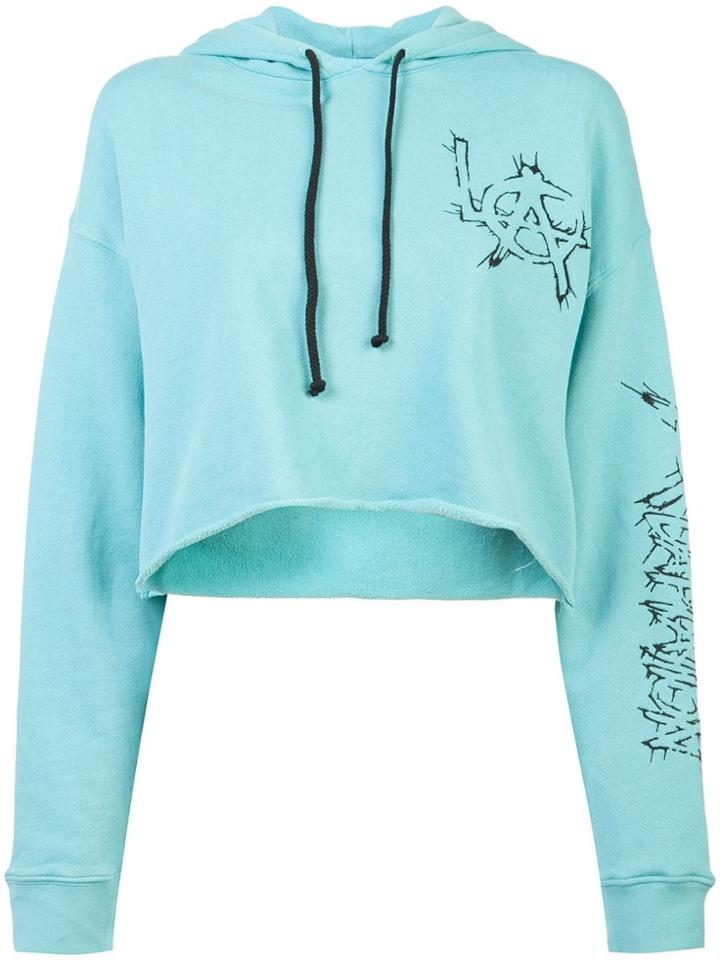 Adaptation Cropped La Hoodie - Blue
