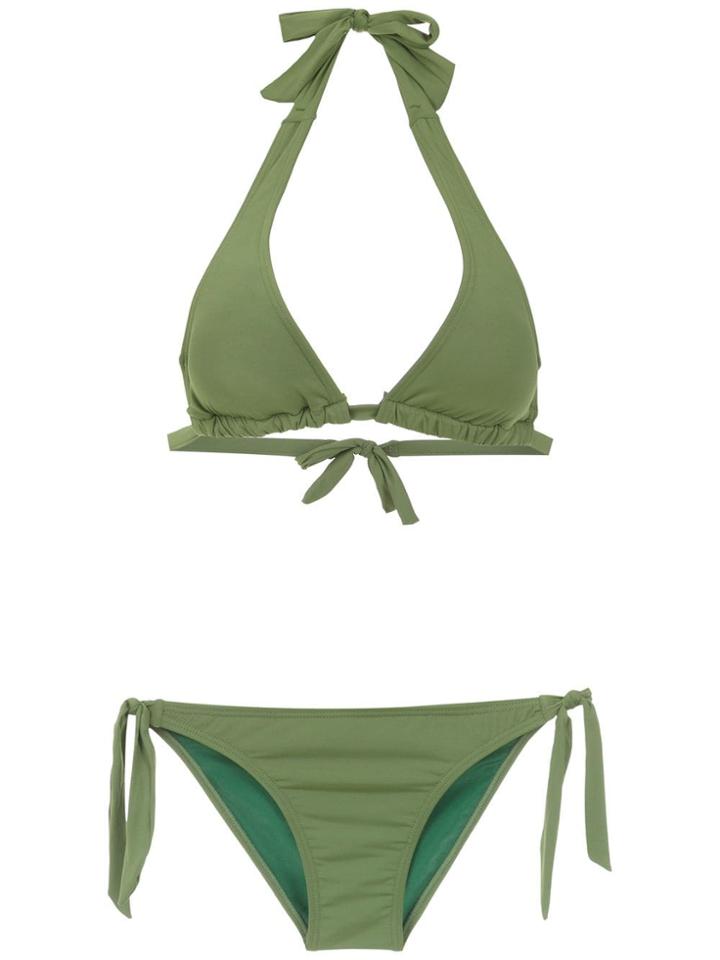 Amir Slama Plain Bikini Set - Green