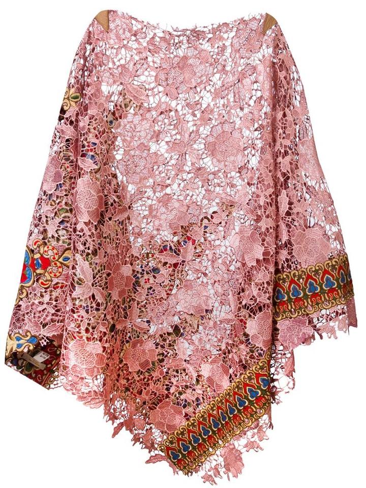 Ermanno Gallamini Lace Poncho, Women's, Pink/purple, Cotton/polyester
