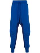 Haider Ackermann Cuffed Sweatpants With Dropped Crotch - Blue
