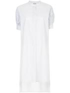 Jil Sander Pleated Sleeves Long Shirt - White