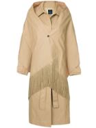 Sjyp Shawl Detailed Trench Coat - Brown