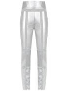 Gloria Coelho Leather Panels Trousers - Metallic