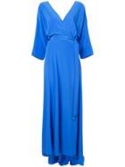 Dvf Diane Von Furstenberg Wrap Front Maxi Dress - Blue