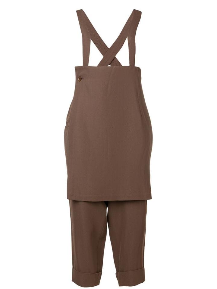 Yohji Yamamoto Pre-owned Salopette Trousers - Brown