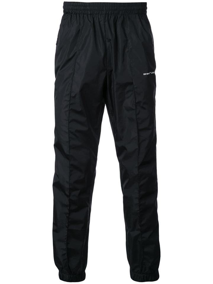 Off-white Logo Stripe Track Pants - Black
