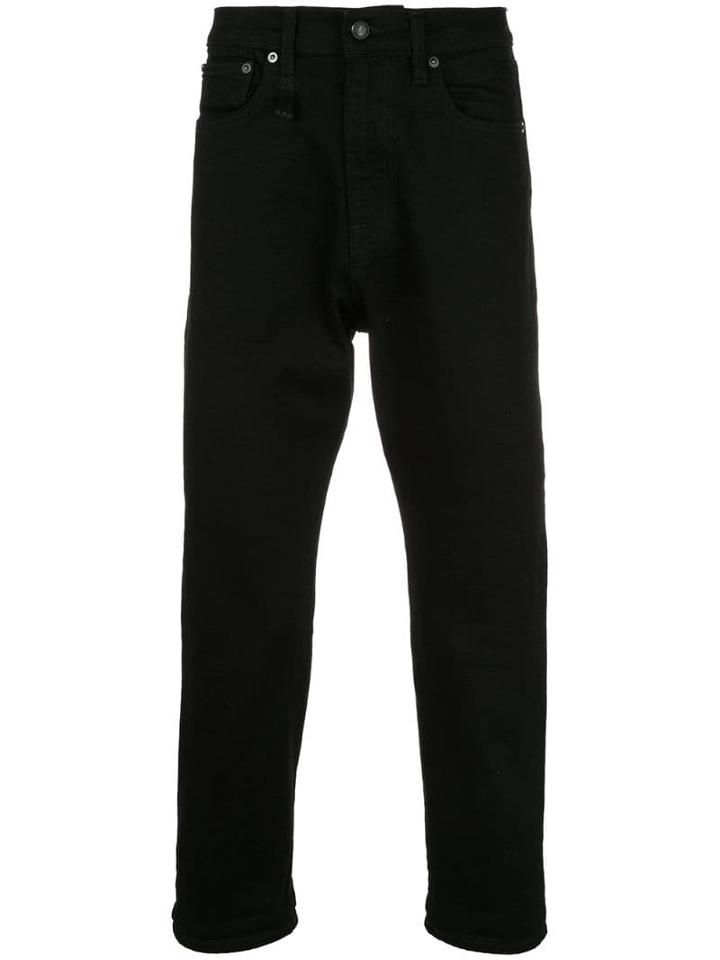 R13 Drop-crotch Cropped Jeans - Black