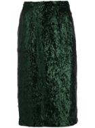 Nº21 Sequin Pencil Skirt - Green