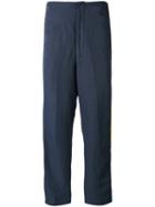 Nuur - Side Stripe Trousers - Men - Cotton/linen/flax/viscose - 50, Blue, Cotton/linen/flax/viscose