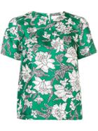 La Doublej Floral Print T-shirt - Green