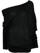 Tom Ford Maglia Off The Shoulder Jumper - Black