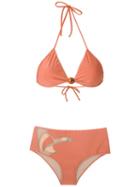 Adriana Degreas Panelled Bikini Set - Orange
