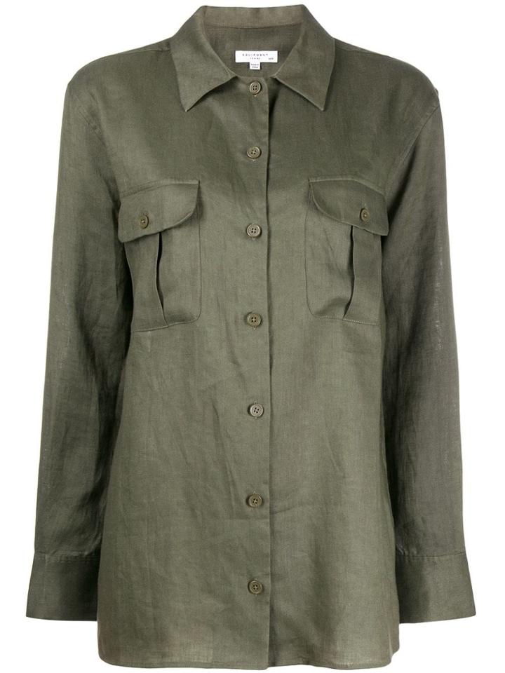 Equipment Long-sleeve Fitted Shirt - Green