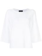 Roberto Collina 3/4 Sleeve Knitted Top - White