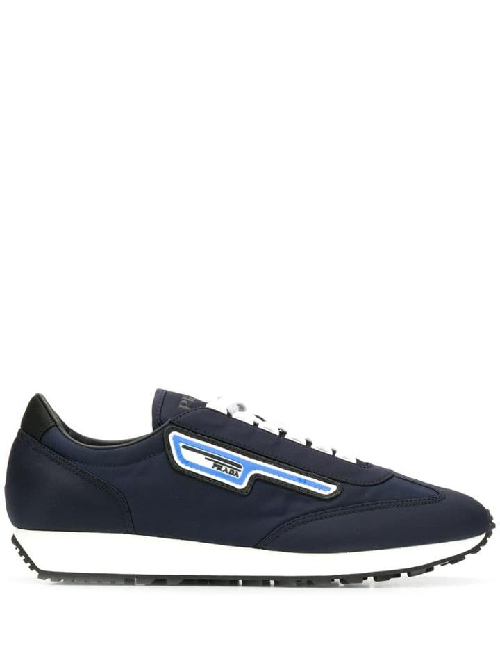 Prada Low-top Lace-up Sneakers - Blue
