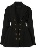 Ellery Double Breasted Blazer, Women's, Size: 4, Black, Polyester/polyurethane/silk