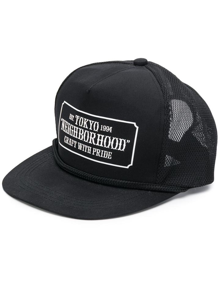 Neighborhood Logo Cap - Black