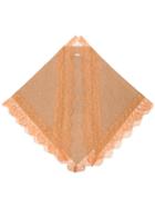 Twin-set Lace Trim Scarf - Nude & Neutrals