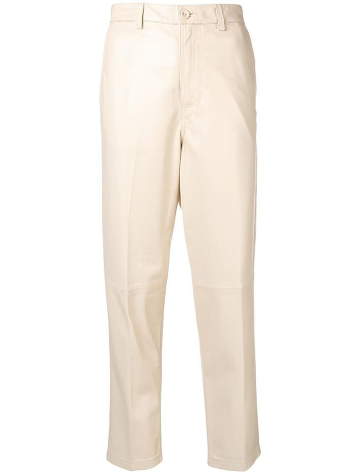 Reinaldo Lourenço Straight-leg Biker Trousers - Neutrals