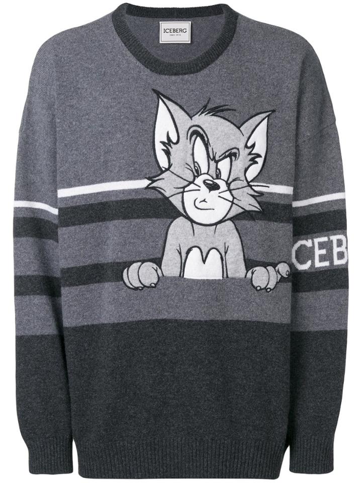 Iceberg Embroidered Jumper - Grey