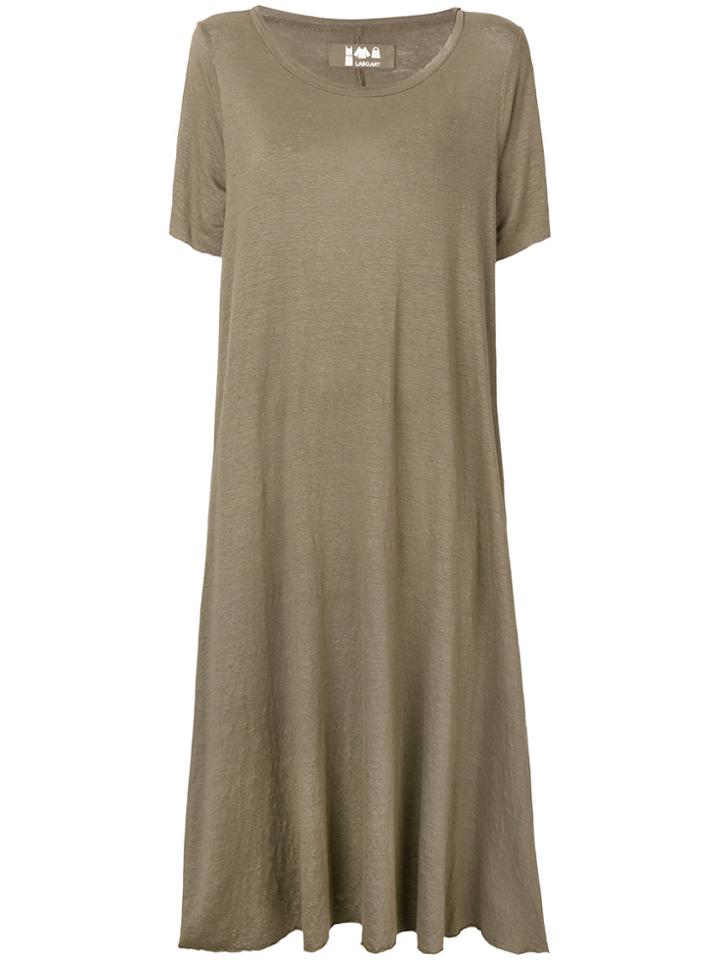 Labo Art Scoop Neck A-line Dress - Green