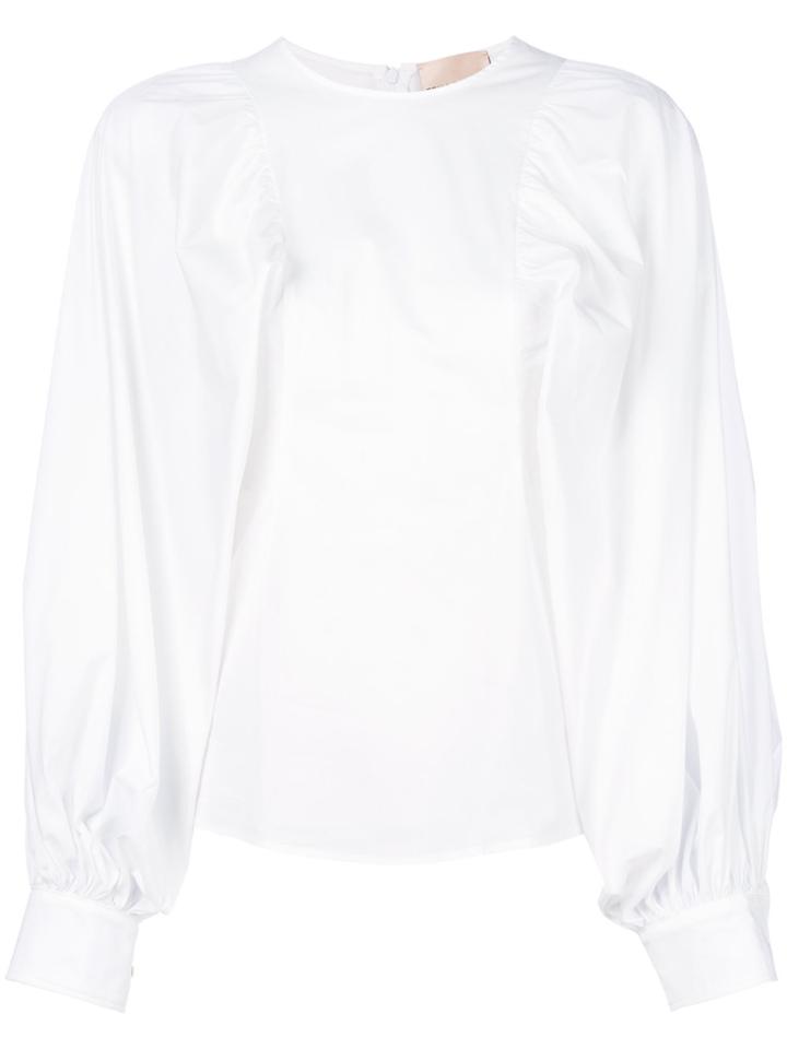 Erika Cavallini Structured Sleeve Blouse - White