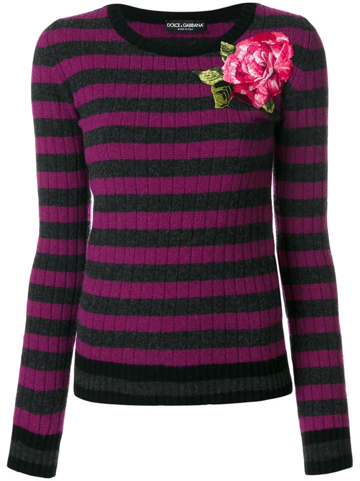 Dolce & Gabbana Striped Jumper - Pink & Purple