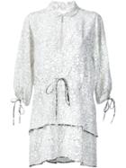Maiyet Printed Shirt Dress, Women's, Size: 8, White, Silk/wool