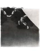 Ermanno Scervino Lace Trim Scarf, Women's, Black, Modal/virgin Wool/silk/polyamide