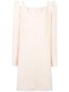 See By Chloé - Cut Out Shoulder Dress - Women - Polyester/viscose - 38, Pink/purple, Polyester/viscose